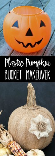 Plastic Pumpkin Bucket Makeover | Bread Booze Bacon