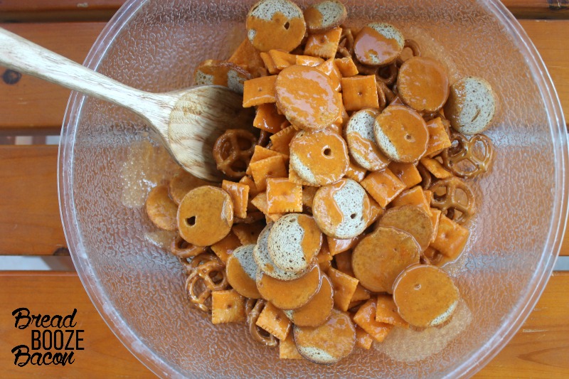 Spice up your next party with some Buffalo Ranch Snack Mix. It’s easy to make, has a kick of heat, and is seriously addicting!