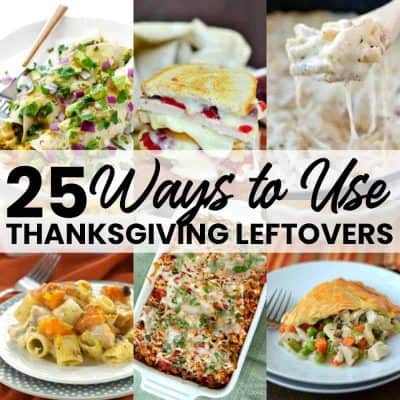 Are you trying to figure out what to do with all those Thanksgiving leftovers staring you in the face every time you open the fridge?  Get some inspiration from these 25 Ways to Use Thanksgiving Leftovers and get cooking!
