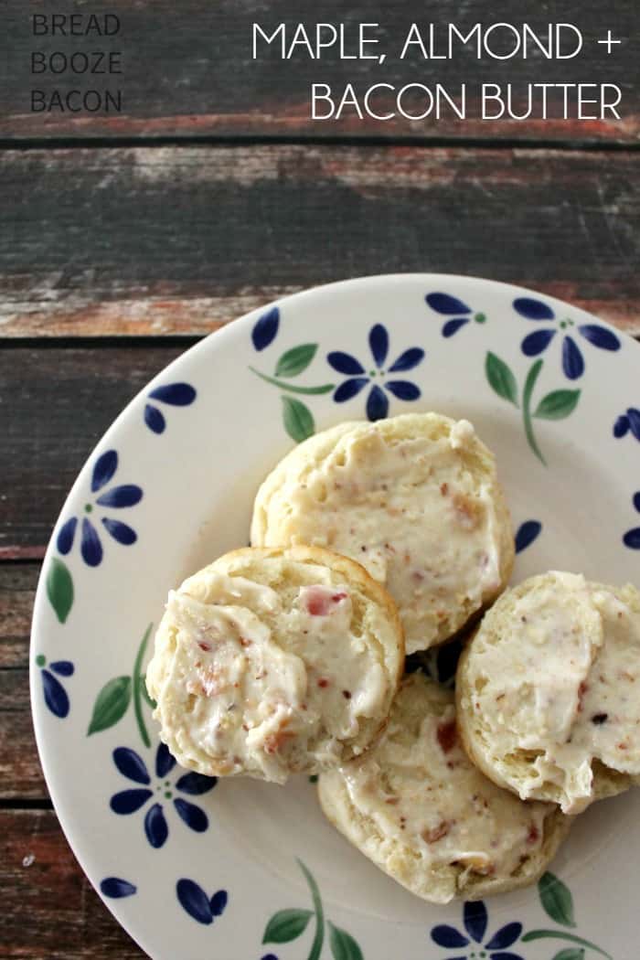 Maple, Almond, and Bacon Butter is an easy to make compound butter that has flavor you can’t resist!