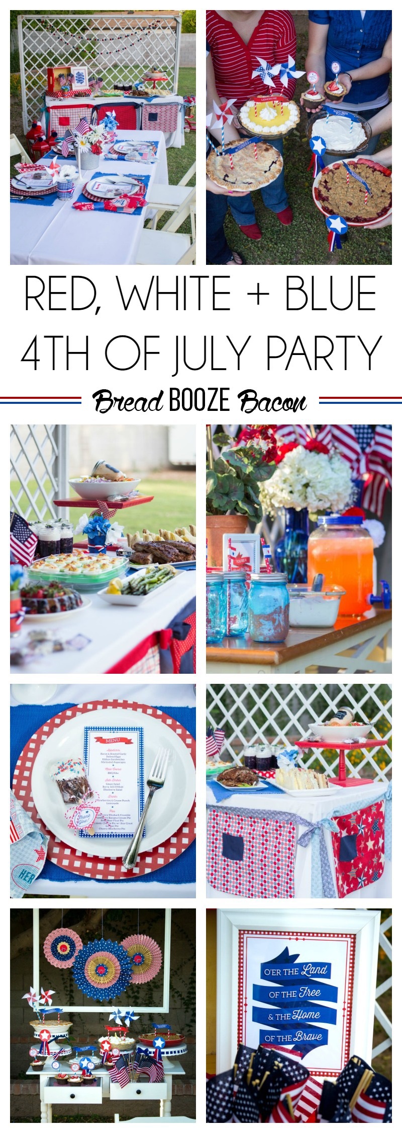 Red, White + Blue 4th of July Party | Bread Booze Bacon