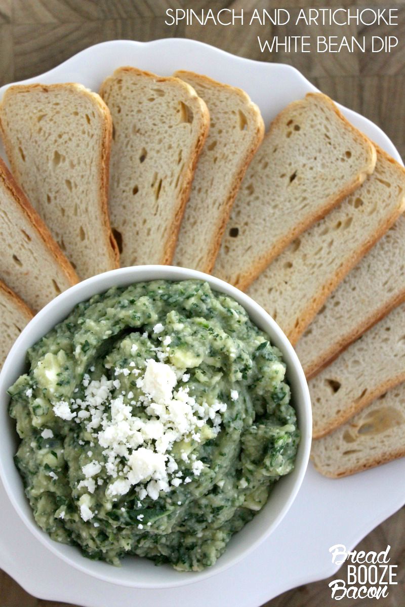 Spinach and Artichoke White Bean Dip is a quick and easy summer spin on my favorite dip!