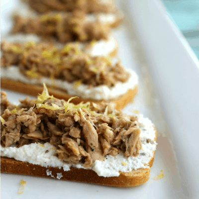 Lemon Pepper Tuna Toasts | Bread Booze Bacon