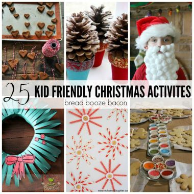 These 25 Kid Friendly Christmas Activities can either be done by the kiddos alone, or with some parental help - but always with supervision. Five words: glue, glitter, and pom poms. Don't ever trust them with glitter.