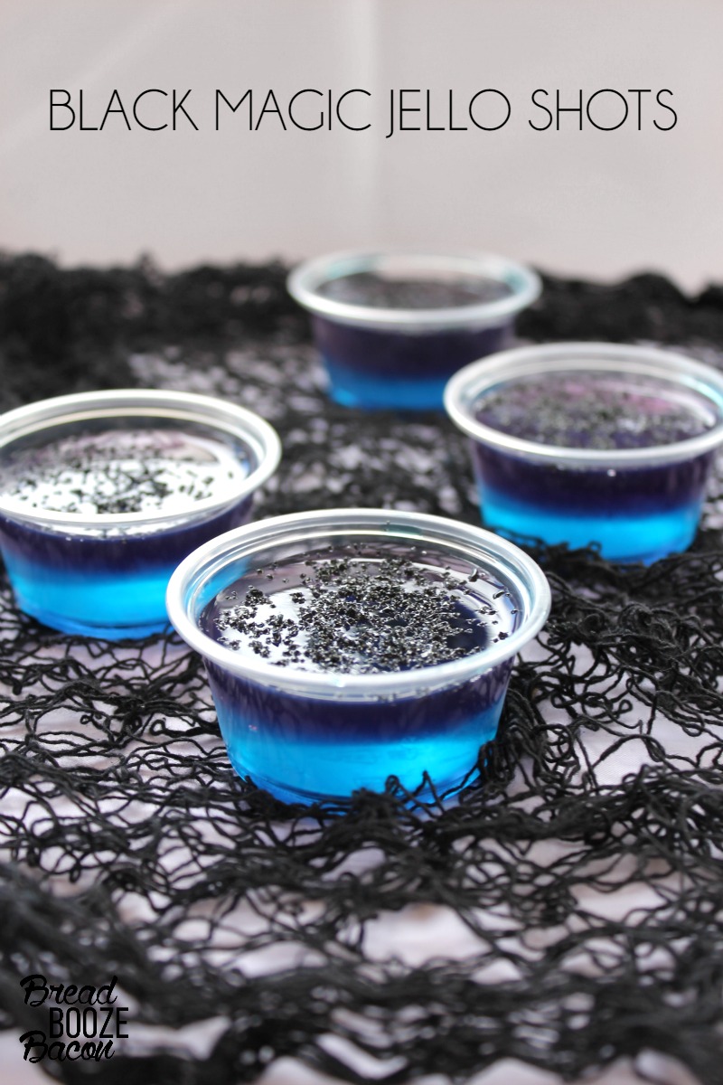 Black Magic Jello Shots are fun layered jello shots that are perfect for your Halloween party! Everyone will think they're magical!