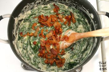 Creamed Spinach with Bacon is so sinfully good you'll never go back to regular veggies again!