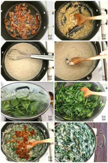 Creamed Spinach with Bacon is so sinfully good you'll never go back to regular veggies again!