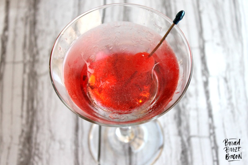 Celebrate in style with a sweet and delicious Cherry Upside Down Cake Martini!