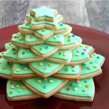 This easy to make Christmas Cookie Tree will delight your holiday guests and look stunning on your Christmas buffet!