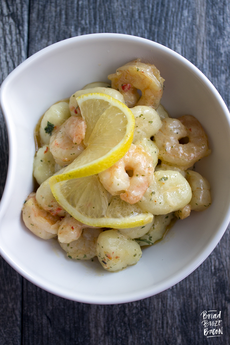 Gnocchi Shrimp Scampi is a sumptuous restaurant-style dish you can make at home in about 10 minutes! #MoreCoastal [ad]