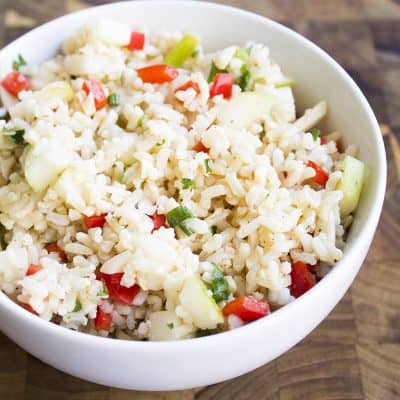 Everyone goes back for seconds when I serve up this Brown Rice & Apple Salad!