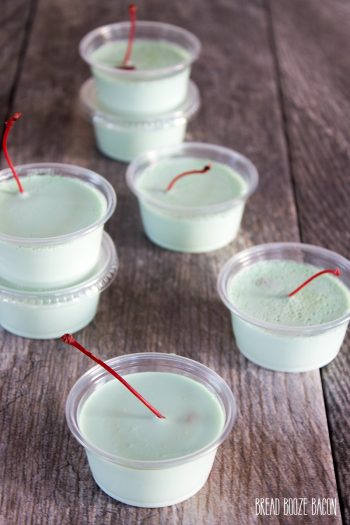 Irish Eyes Creme de Menthe Jello Shots are a delicious cocktail turned party favorite that's perfect for everything from St. Patrick's Day to Christmas!