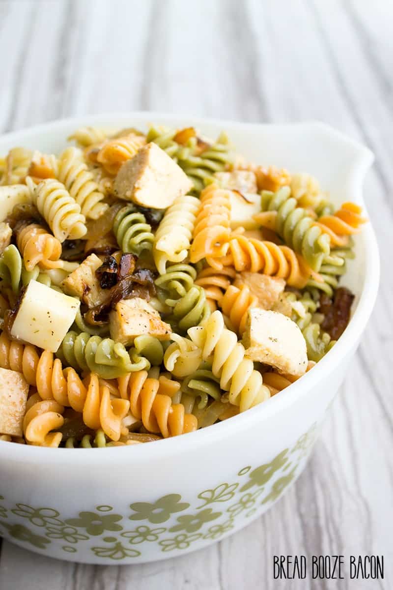 Caramelized Onion & Chicken Pasta Salad Recipe is one of the best damn pasta salads I've ever had!