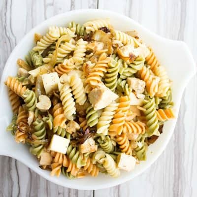 Caramelized Onion & Chicken Pasta Salad Recipe is one of the best damn pasta salads I've ever had!