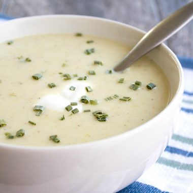 This rich & creamy Potato Leek Soup is one of my go-to comfort foods!