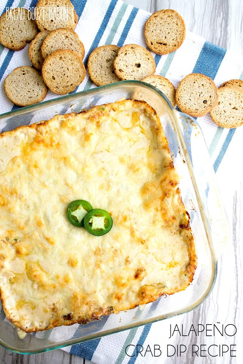 This Warm Jalapeno Crab Dip Recipe is a crave-able bite of cheesy, briny deliciousness that'll disappear right before your eyes!