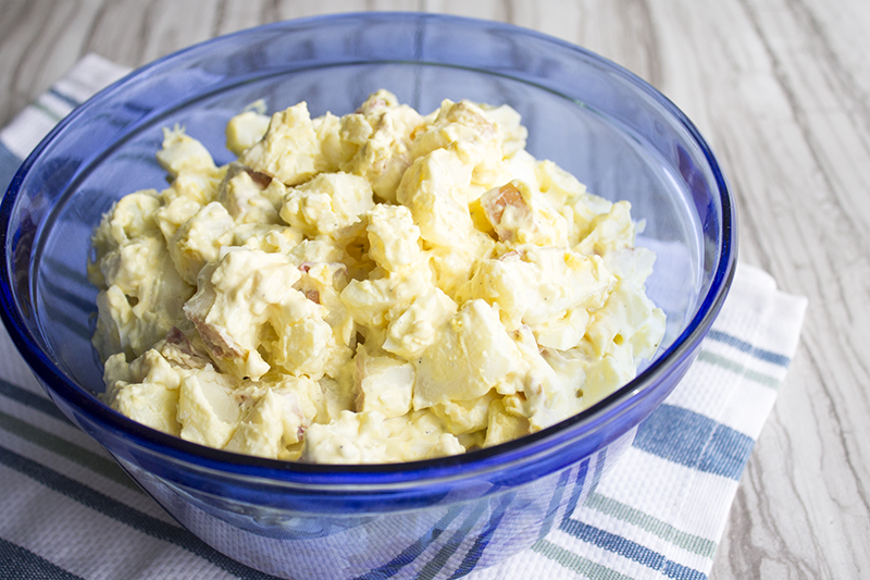 Julie's Best Potato Salad is my go-to summer side dish for cookouts and potucks! Evern the pickiest eaters love these simple, classic flavors!