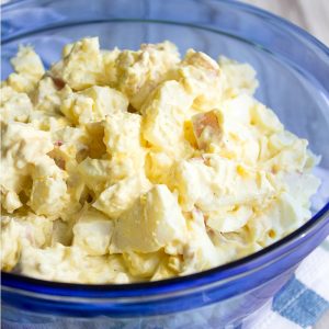 Julie's Potato Salad is my go-to summer side dish! Ever the pickiest eaters love these simple, classic flavors!