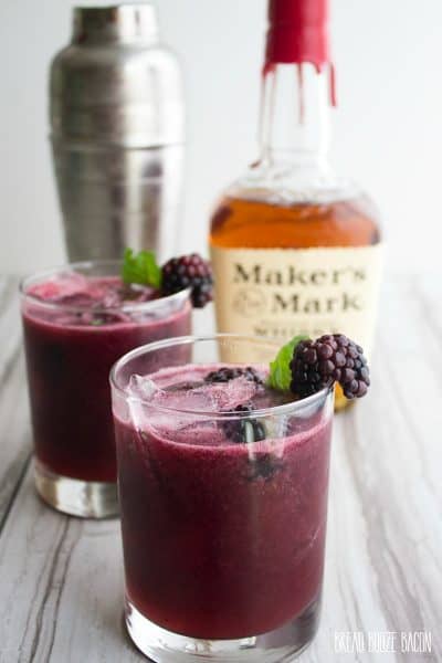 When life gives you Maker's Mark, you make The Belmont Bramble! This cocktail is a must make for the Belmont Stakes and is sure to turn anyone into a whiskey lover!