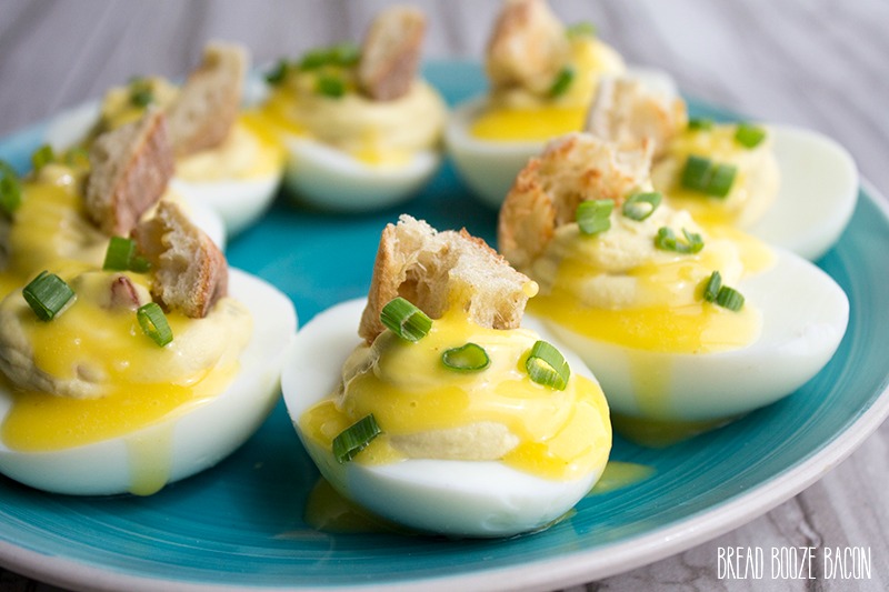 Deviled Eggs Benedict are a cross between two of my most beloved bites! They are super easy to make and disappear as fast as you can make them!
