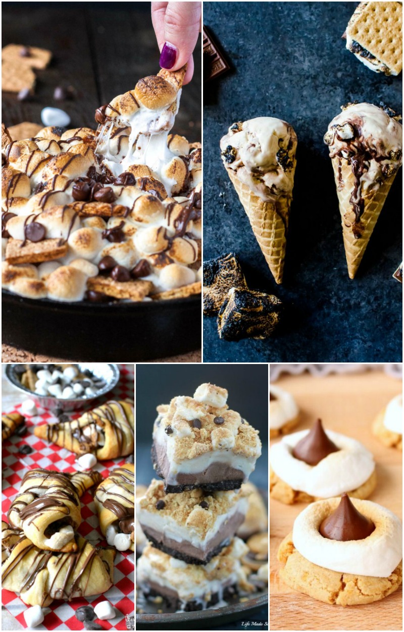 With these 25 S'mores Recipes you can enjoy the perfection that is chocolate, toasty marshmallows, and graham crackers smushed together all year long!