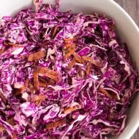 This fresh and easy Bourbon-Bacon Slaw is layered with flavors for a side dish you'll want to have again and again!