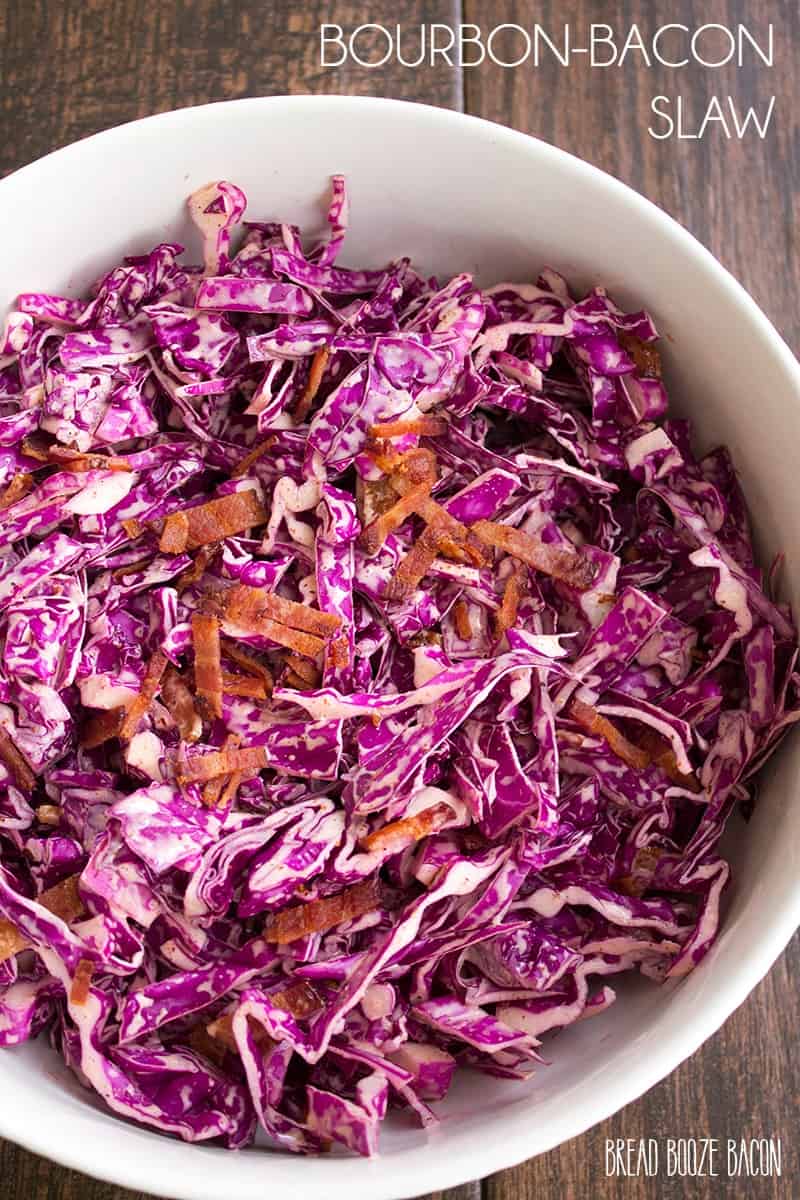 This fresh and easy Bourbon-Bacon Slaw is layered with flavors for a side dish you'll want to make again and again!