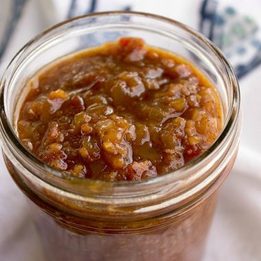 Bourbon Caramel Bacon Jam Recipe is a sweet and savory spread you'll want to put on everything!