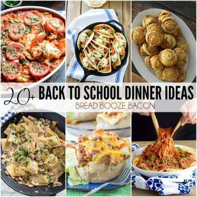 Never dread hearing, "What's for dinner?" again! These 20+ Back to School Dinner Ideas are quick and easy recipes that are guaranteed to be a hit with your family!
