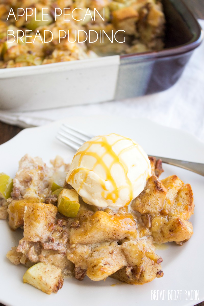 Apple Pecan Bread Pudding is my go to dessert for the holidays. This recipe is easy to make, tastes SO good, and will leave your house smelling amazing!