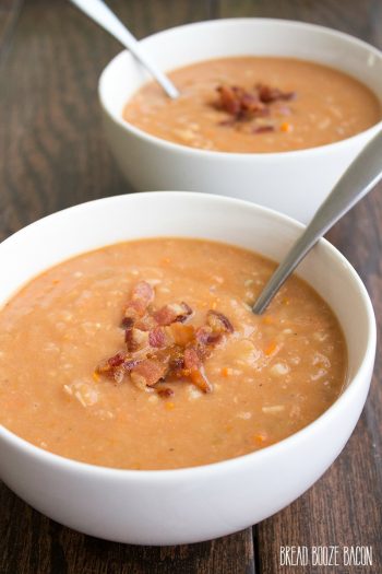 Bacon Bean Soup is what comfort food is all about! Easy to make and full of flavor for a meal you'll love!
