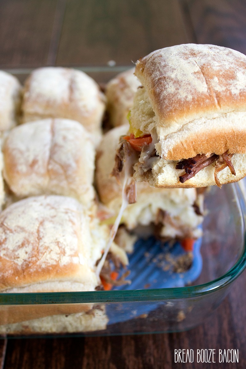 Italian Beef Sliders are a party perfect spin on a Chicago classic that's made for game day!