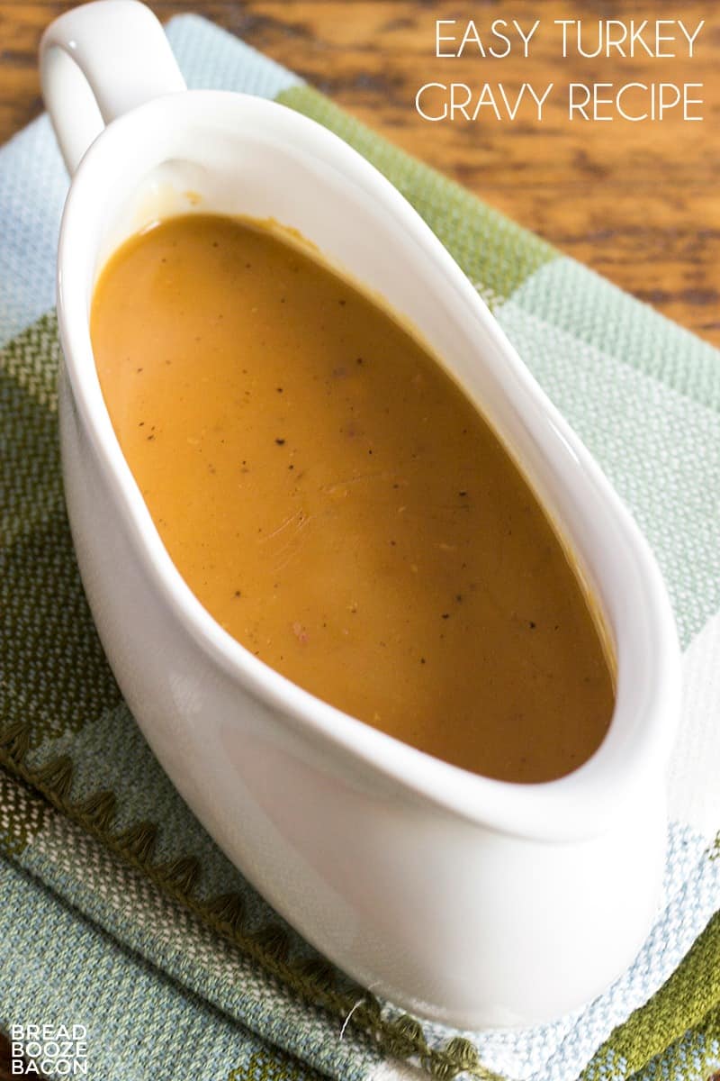 This Easy Turkey Gravy Recipe is the perfect addition to your Thanksgiving table! This savory sauce is delicious on white meat, dark meat, and all over your mashed potatoes!