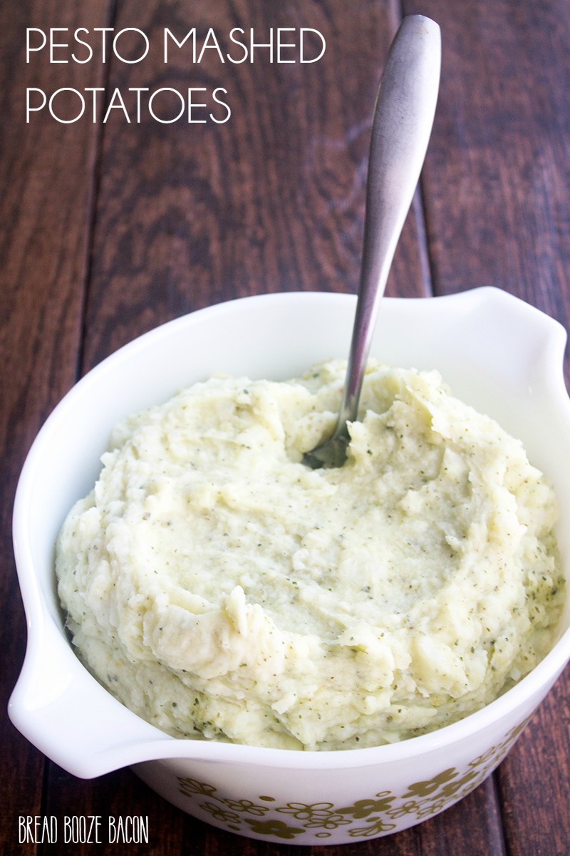 One bite of these creamy, flavorful Pesto Mashed Potatoes and you'll be hooked!