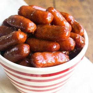 Bourbon BBQ Little Smokies are a flavorful appetizer that's easy to make and oh so good!