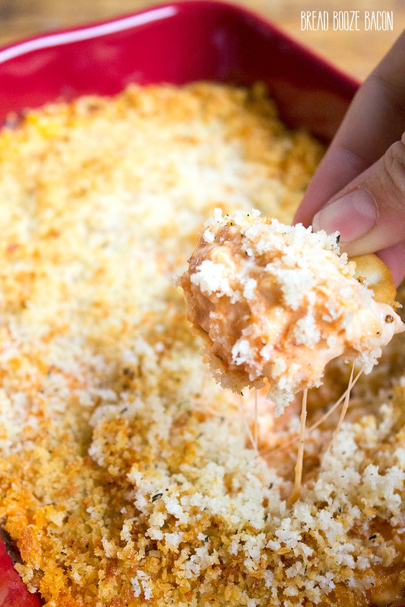 Chicken Parmesan Dip turns one of my favorite Italian meals into a cheesy dip that's to die for!