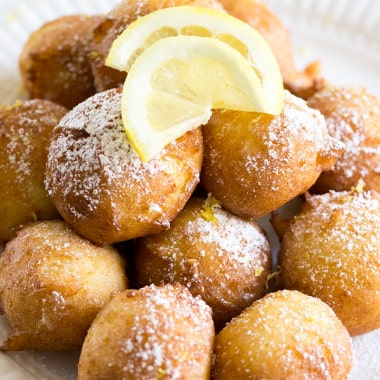 Lemon Ricotta Fritters are a light and fluffy bite that's perfectly poppable and always a hit at brunch!