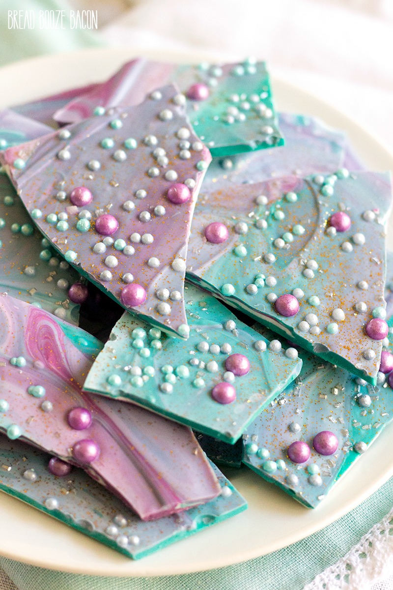 This fun and colorful Mermaid Bark recipe is perfect for birthday parties and pool parties alike. It's an easy treat that will brighten any day!
