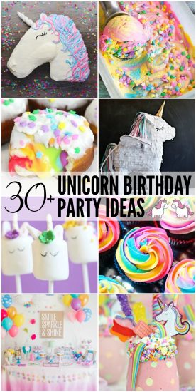 Get ready to have the BEST birthday party ever!!! These 30+ Unicorn Birthday Party Ideas will leave you in a whirlwind of rainbows, glitter, and happiness you'll never forget!