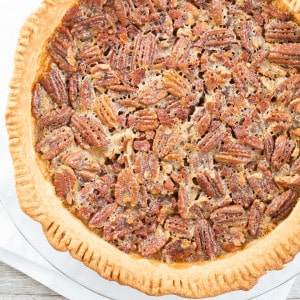 This Bourbon Bacon Pecan Pie is absolute bliss! A boozy, sweet, and salty dessert any good Southerner will adore!