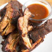 Overnight Dry Rub Ribs are crazy easy to make, loaded with flavor, and fall off the bone tender! Let your oven do the work while you sleep!