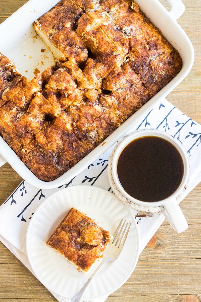 My Dad's Brown Sugar & Cinnamon Coffee Cake recipe is the best breakfast treat! It's easy to make, tastes amazing, and perfect for when you have company in town!