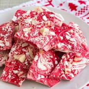 Festive Peppermint Bark is a holiday favorite everyone loves! Easy to make and great as a food gift for neighbors or friends!