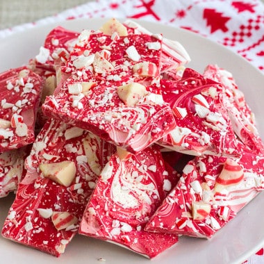Festive Peppermint Bark is a holiday favorite everyone loves! Easy to make and great as a food gift for neighbors or friends!