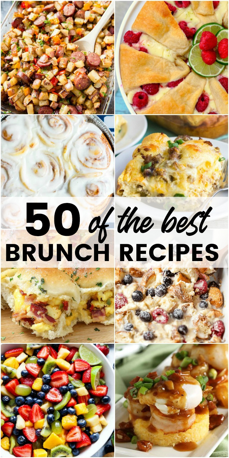 Sleep in and grab your favorite cocktail! Your morning is about to be amazing with 50 of the Best Brunch Recipes for a lazy weekend meal that'll leave you happy and satisfied!