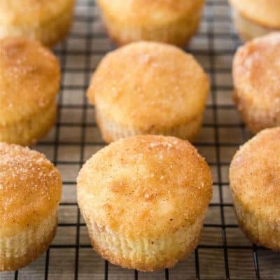 Cinnamon Sugar Muffins are a sweet treat to start your day! Fluffy nutmeg muffins are rolled in cinnamon sugar for a perfect coffee pairing!