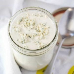 Forget the store bought stuff! This Homemade Blue Cheese Dressing is easy to make and tastes a million times better than what you'll find on the shelf!