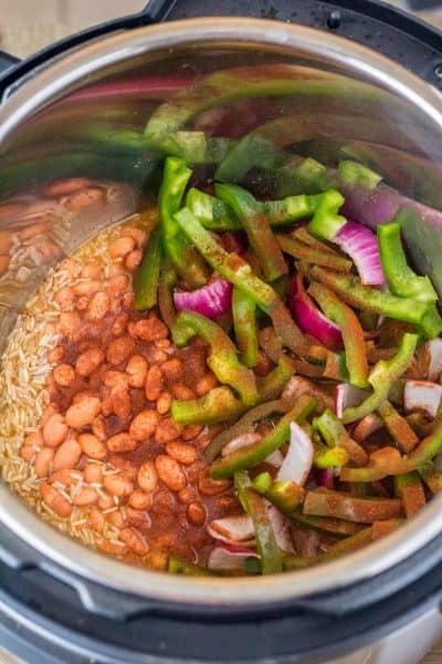 fajita burrito bowl ingredients in instant pot