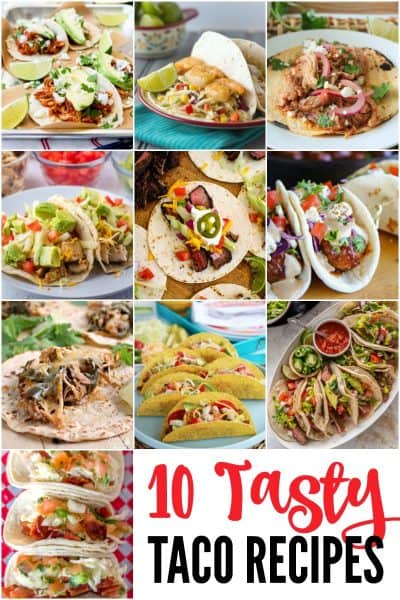 collage of 10 taco recipes