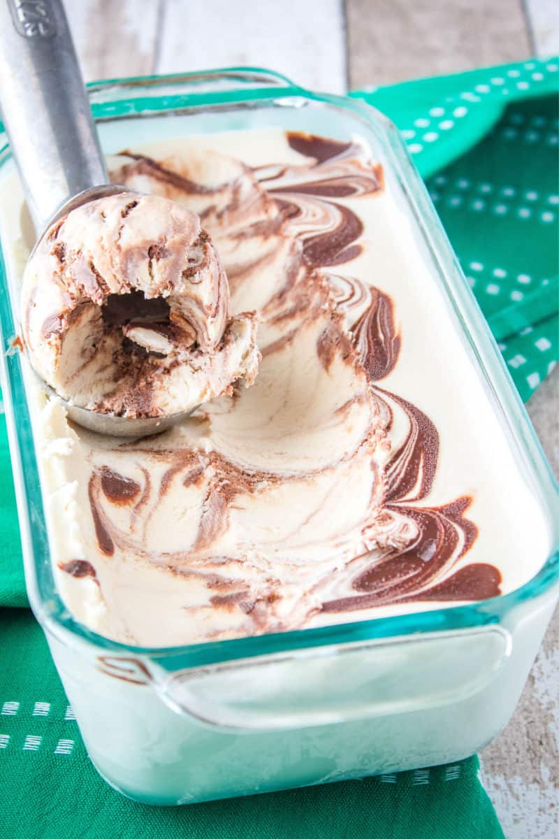 ice cream scoop of Bailey ice cream